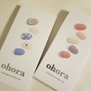 2 Ohora Semi Cured Gel Nail Strips, 60 Nails NIB Cute Kawaii Nail Art Aesthetic